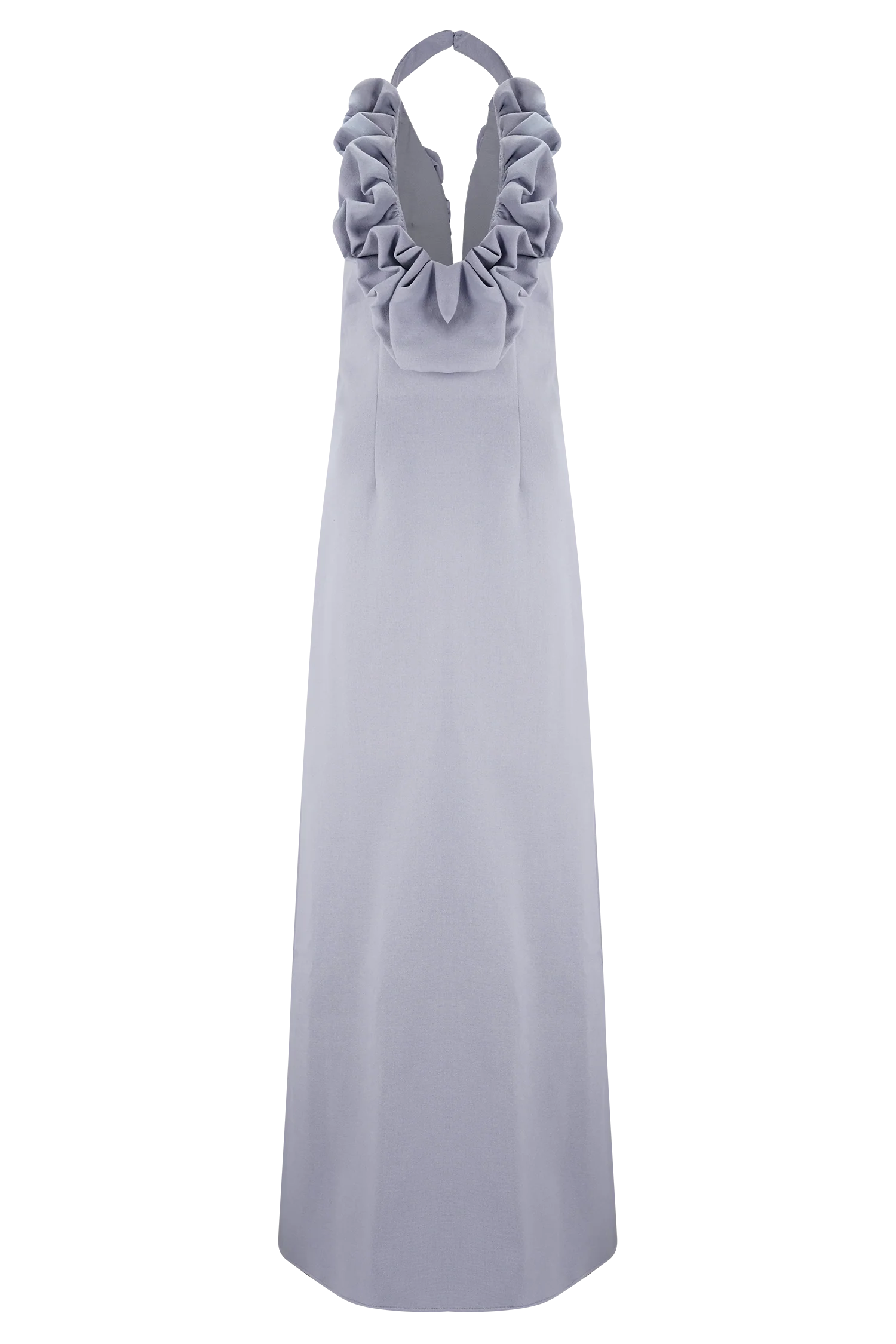 Carolyn Linen Bubble Maxi Dress Misty Blue