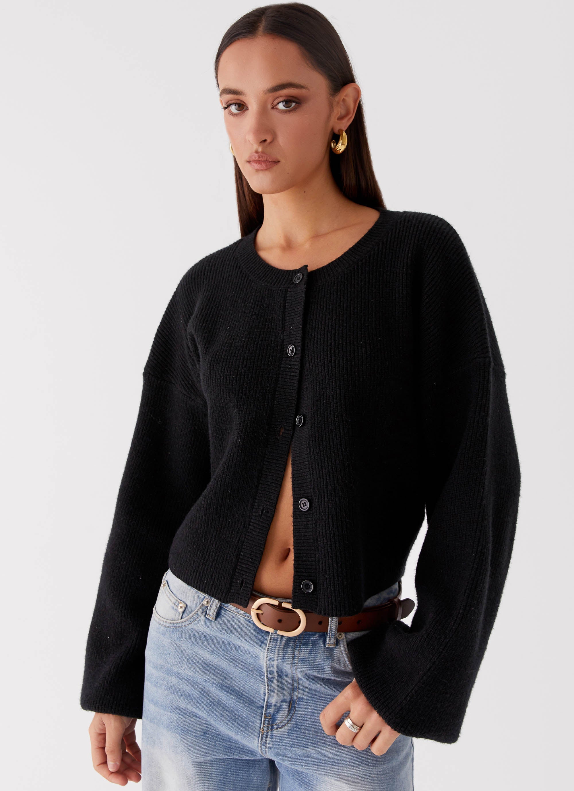 Daphne Knit Cardigan Black