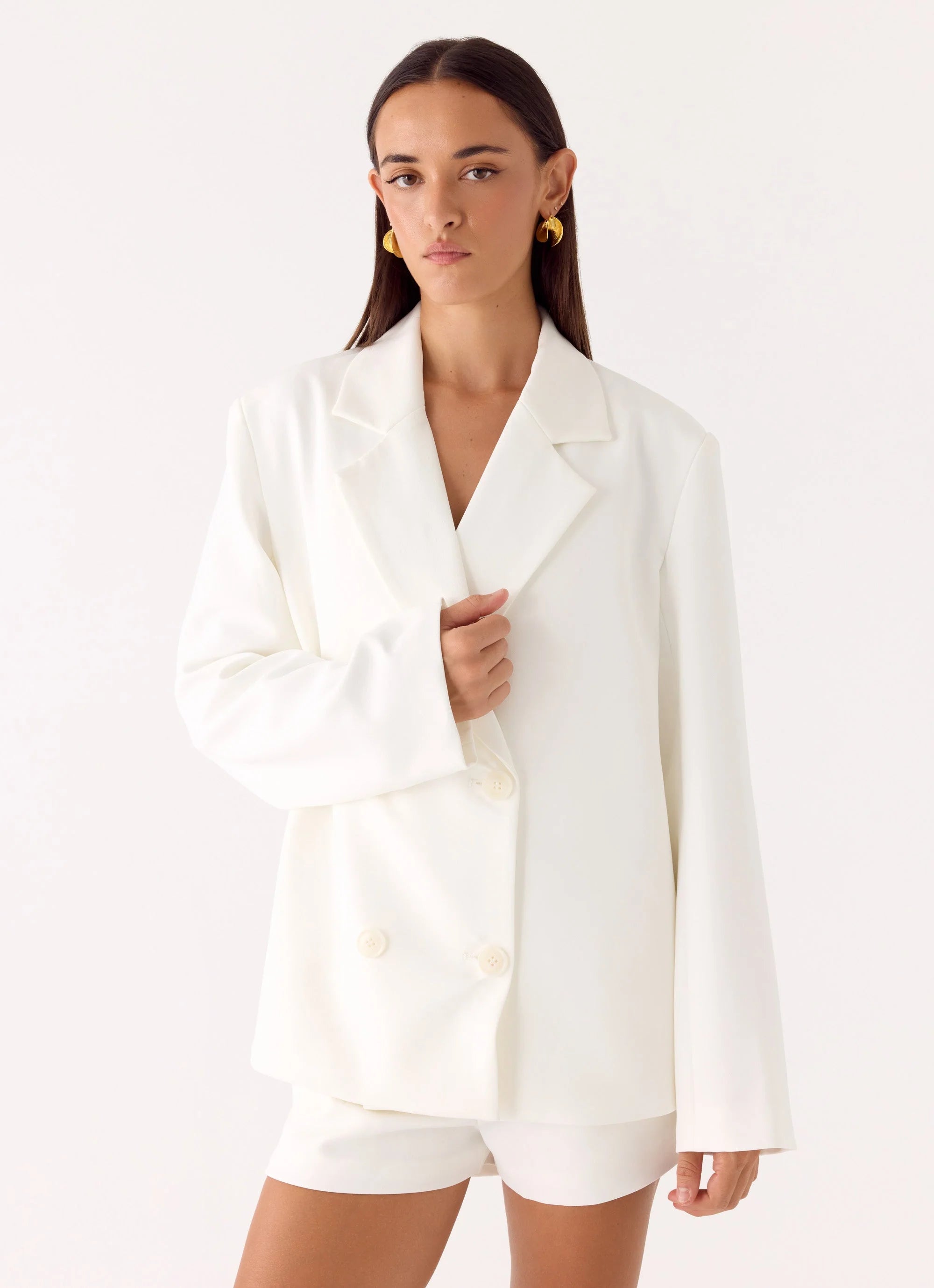 Asher Suiting Blazer White