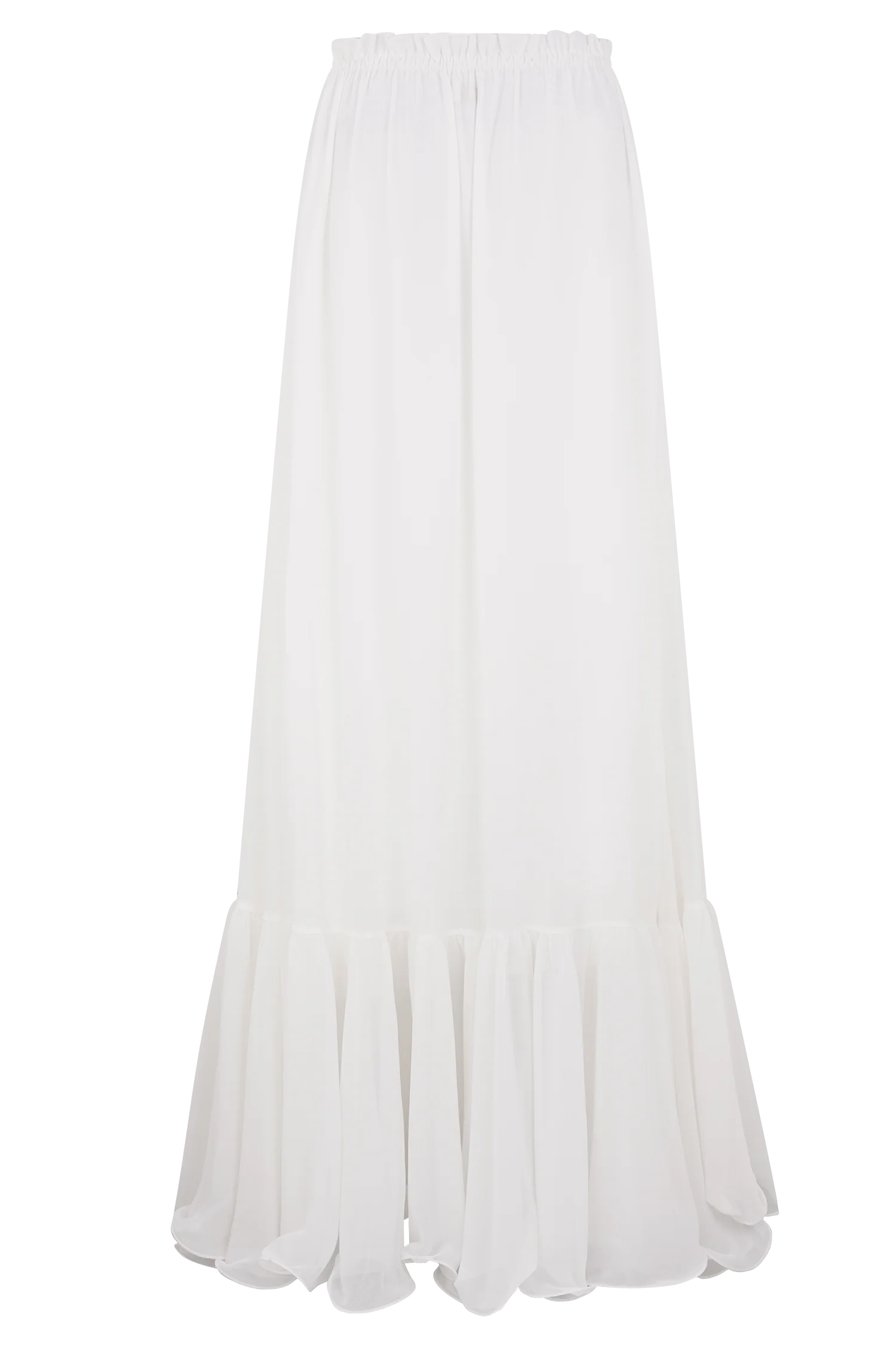 Carlie Chiffon Maxi Skirt Ivory