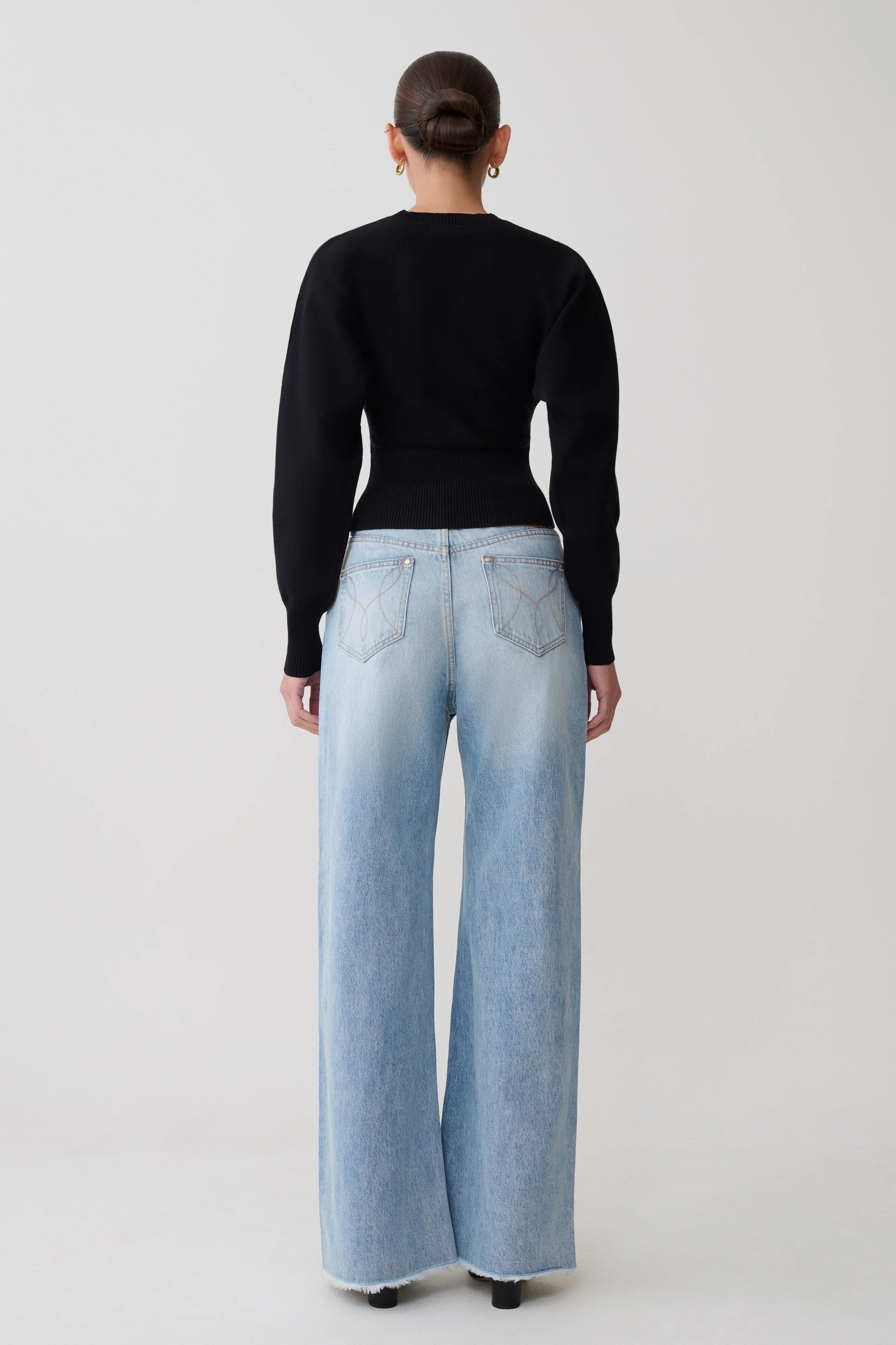 Ciaralee Cinched Waist Jumper Black