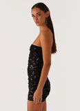 Moorey Beaded Mini Dress Black