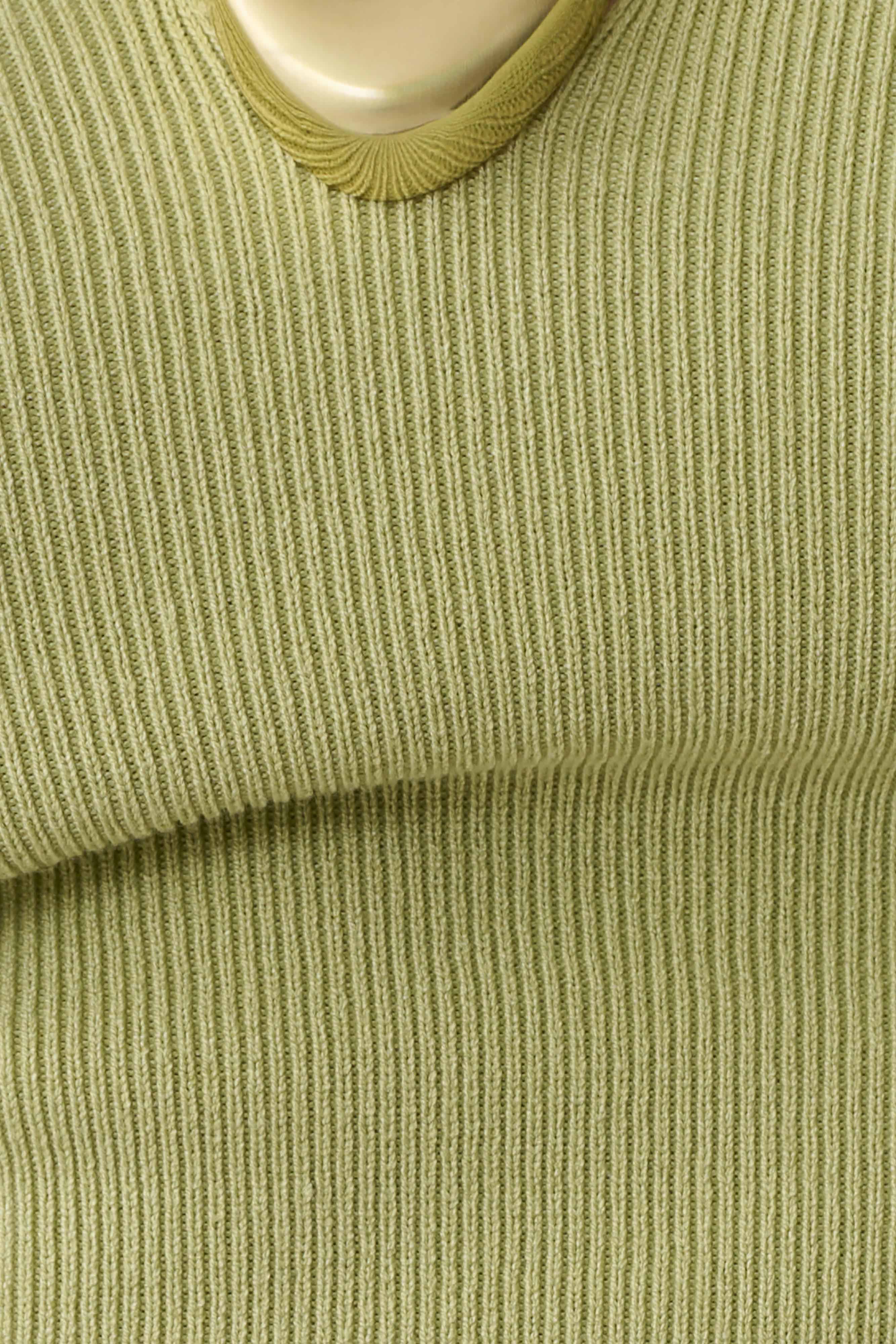 Dimitri Knit Halter Top With Hardware Light Olive