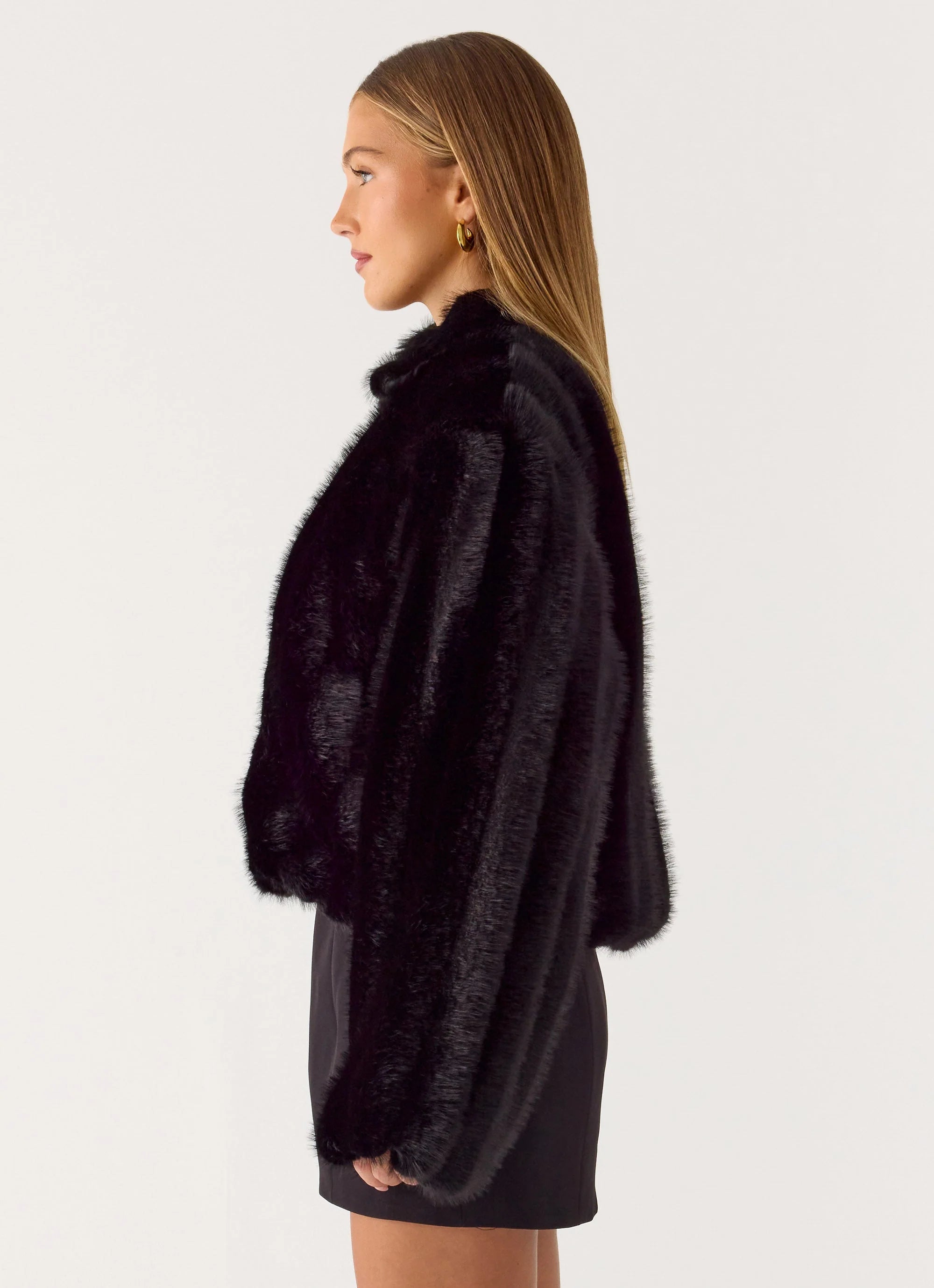 Naylor Faux Fur Jacket Black