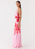 Jasmyn Cowl Maxi Dress Pink Petal