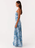 Eden Strapless Maxi Dress Opulent Blue