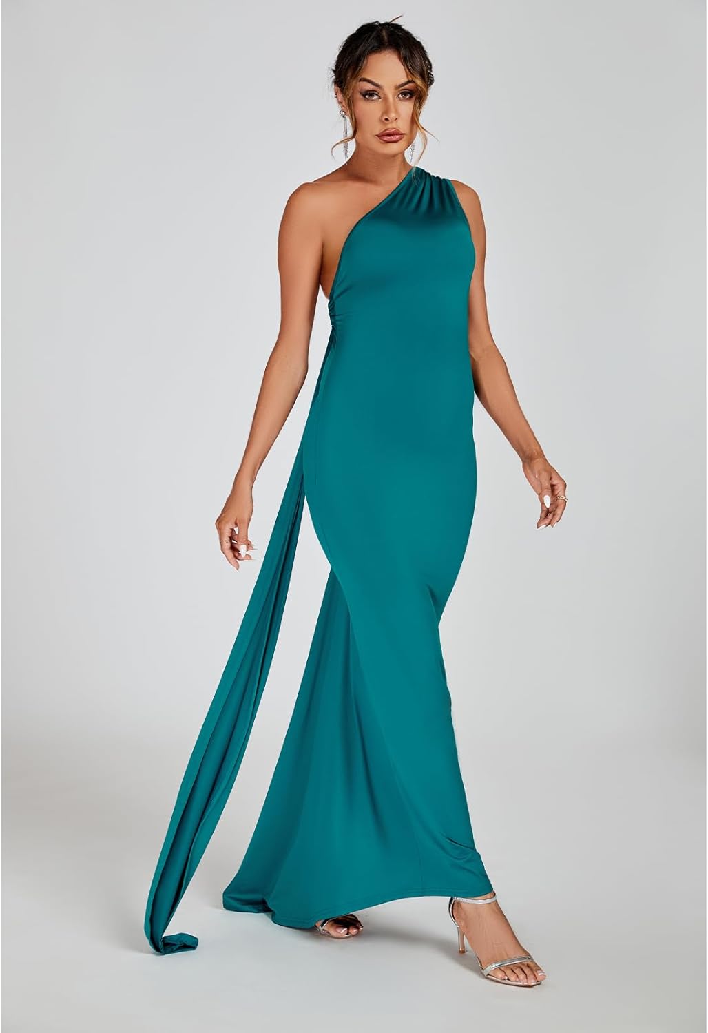 Women Sexy Backless Dress Bodycon Sleeveless Open Back Maxi Dress Formal Cocktail Wedding Guest