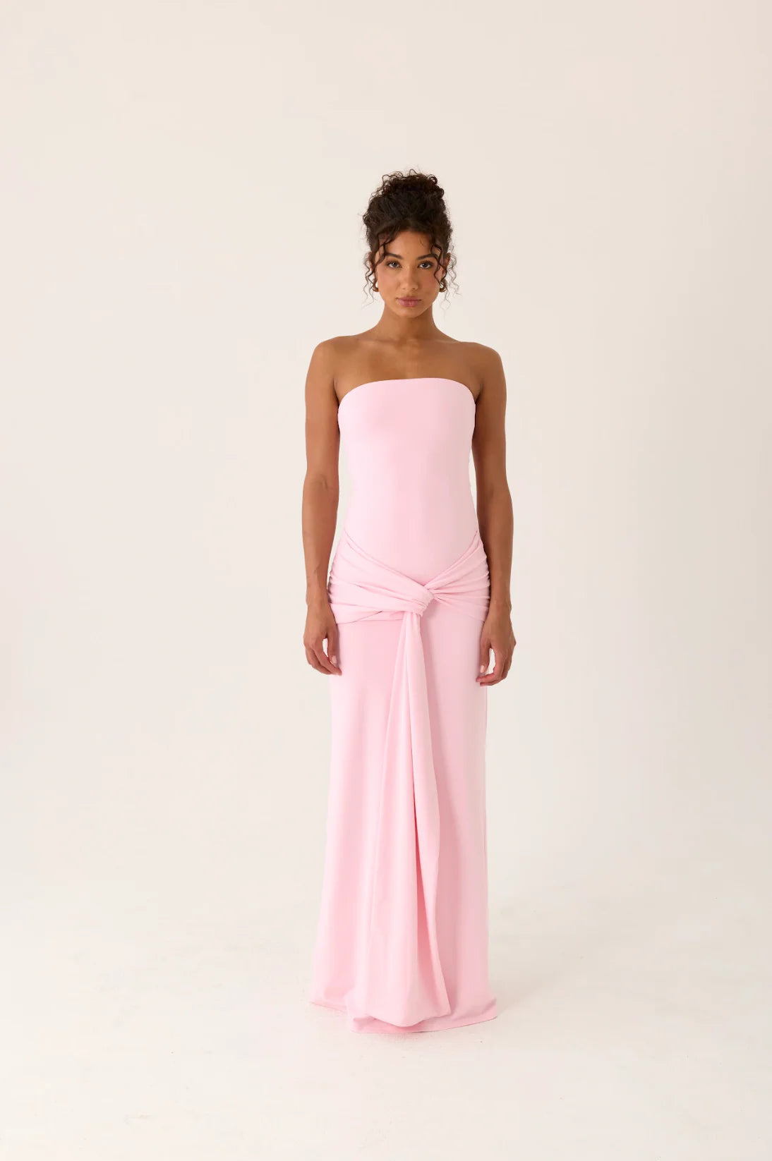 Sandrine Strapless Maxi Dress - Pink