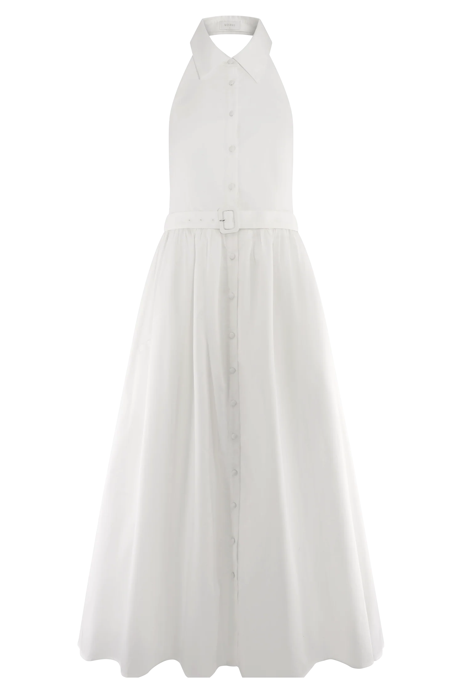 Cindy Collared Midi Dress White