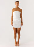 Perfect Celebrity Beaded Top - White