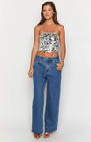 Shes Yours Mid Wash Denim Wide Leg Boyfriend Jeans