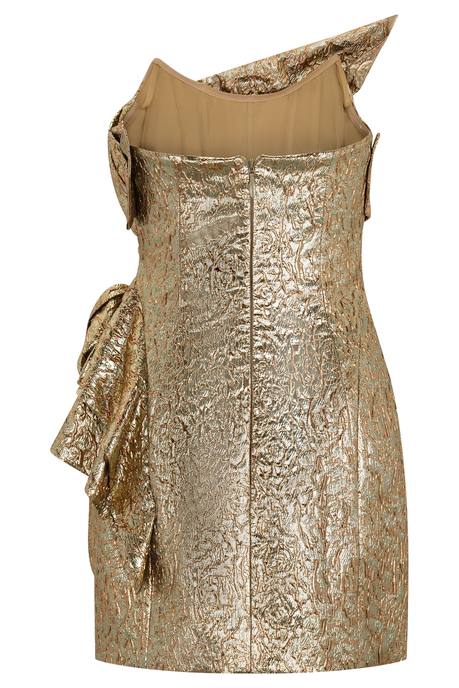 Sadie Structured Mini Dress Gold