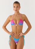 Natti Shell Halter Bikini Top Disco Ombre