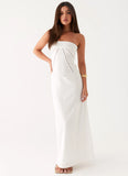 Cerisa Linen Maxi Dress White