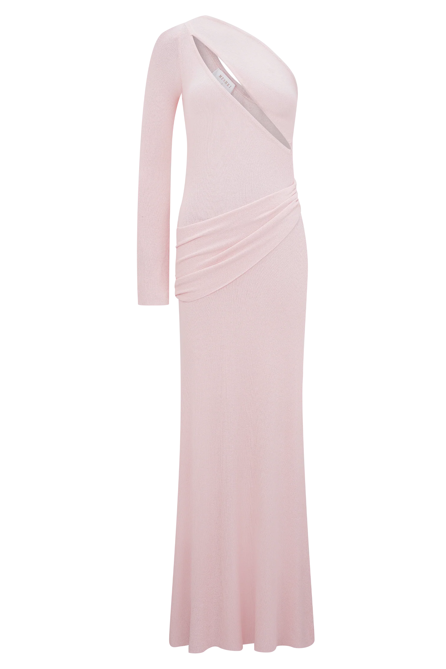 Alexius One Shoulder Knit Maxi Dress Dusty Pink
