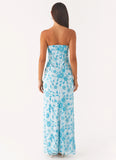 Prism Beaded Maxi Dress Blue