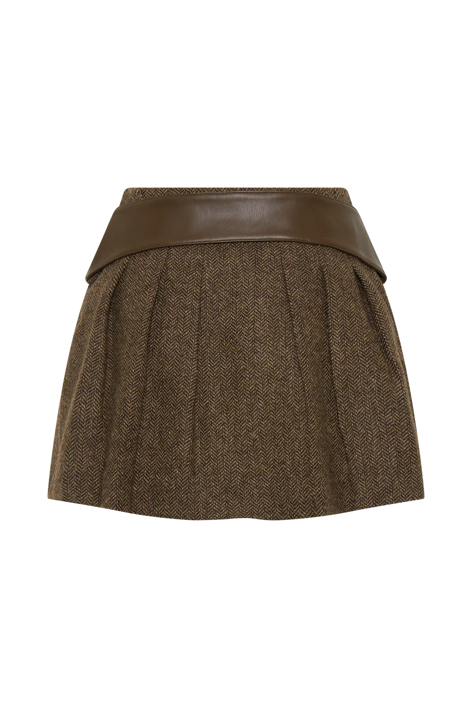 Romy Mini Skirt With Hardware Herringbone