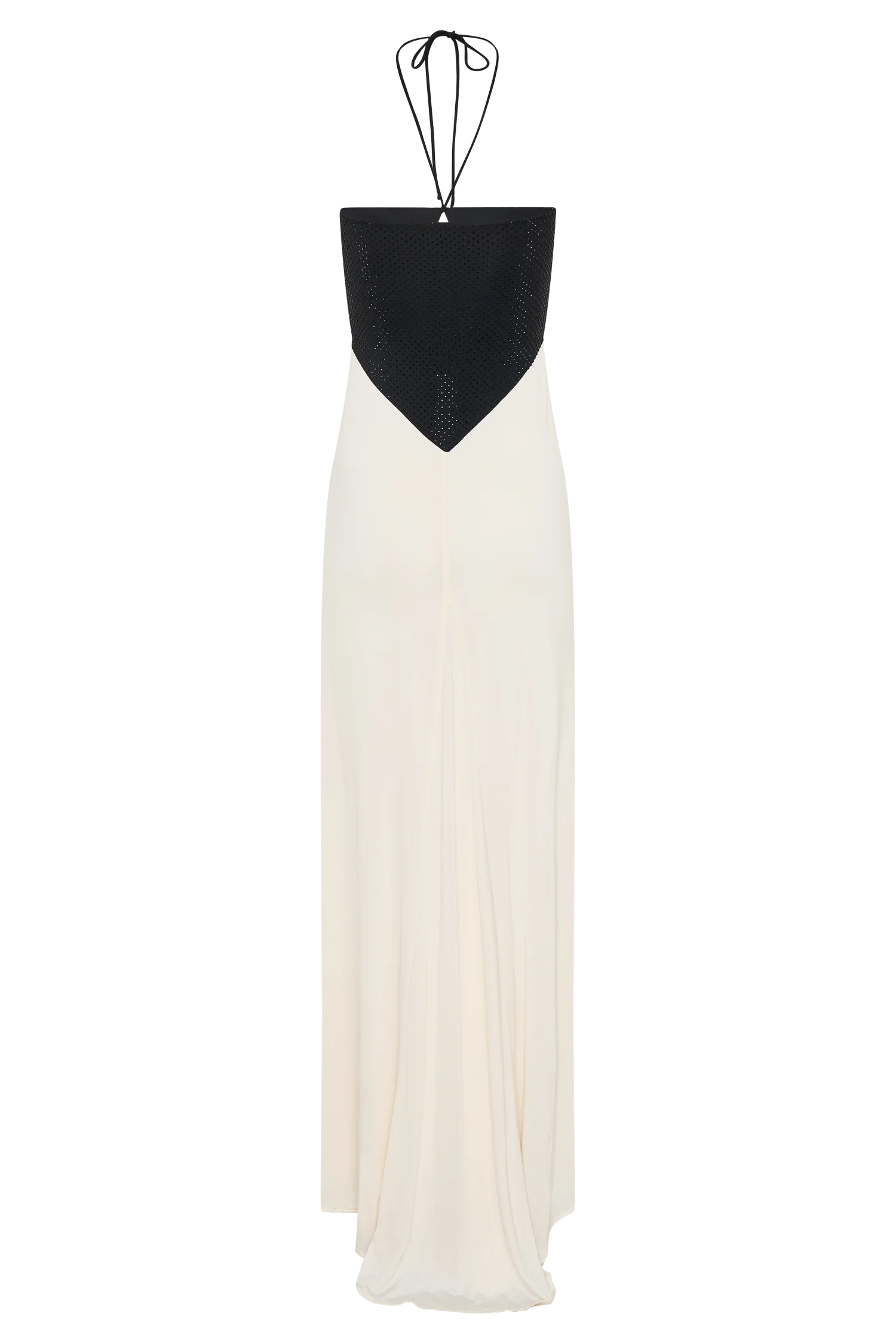 Hien Sequin Halter Maxi Dress Black Ivory
