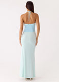 Romilly Mesh Maxi Dress Teal