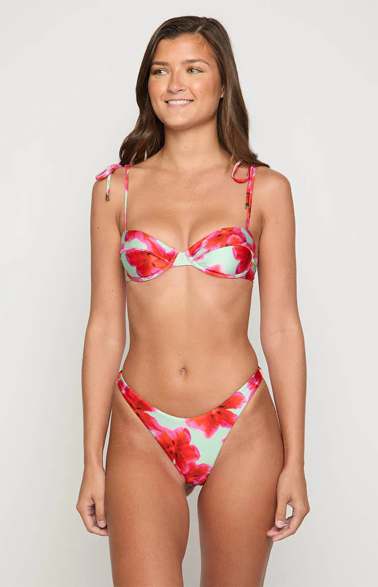 90 Swim Bianca Green Floral Bikini Bottoms
