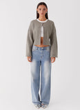 Daphne Knit Cardigan Light Grey