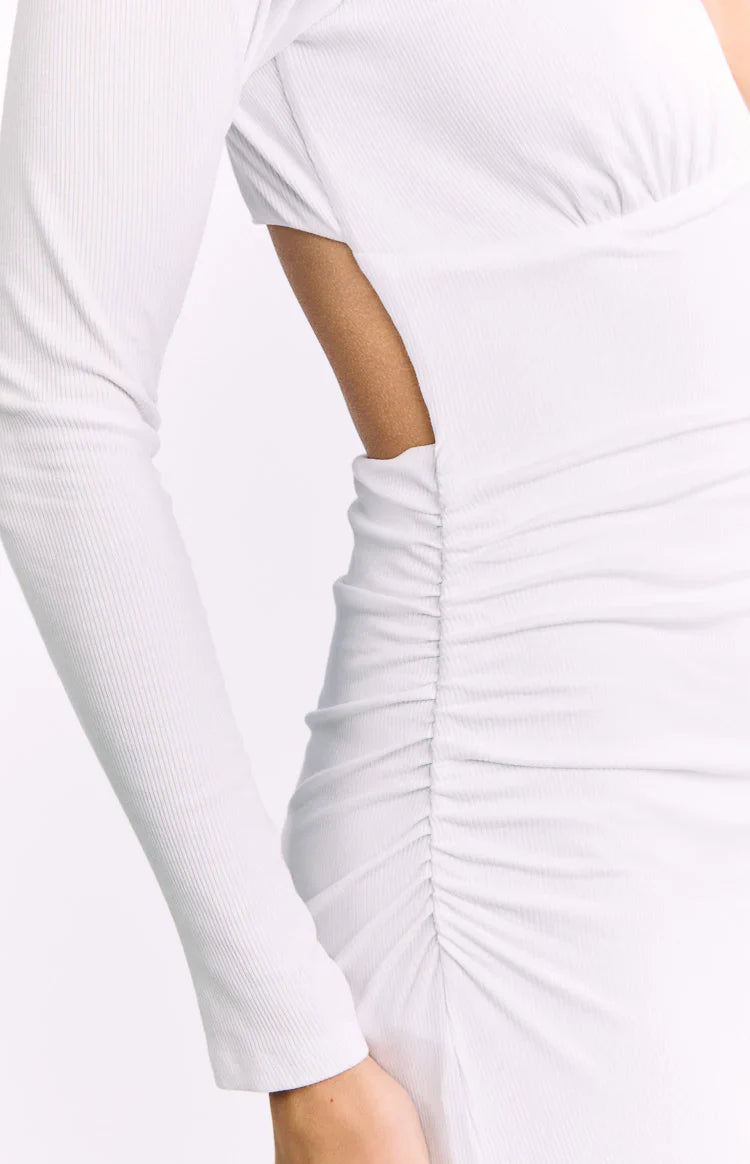 Grayson White Long Sleeve Maxi Dress