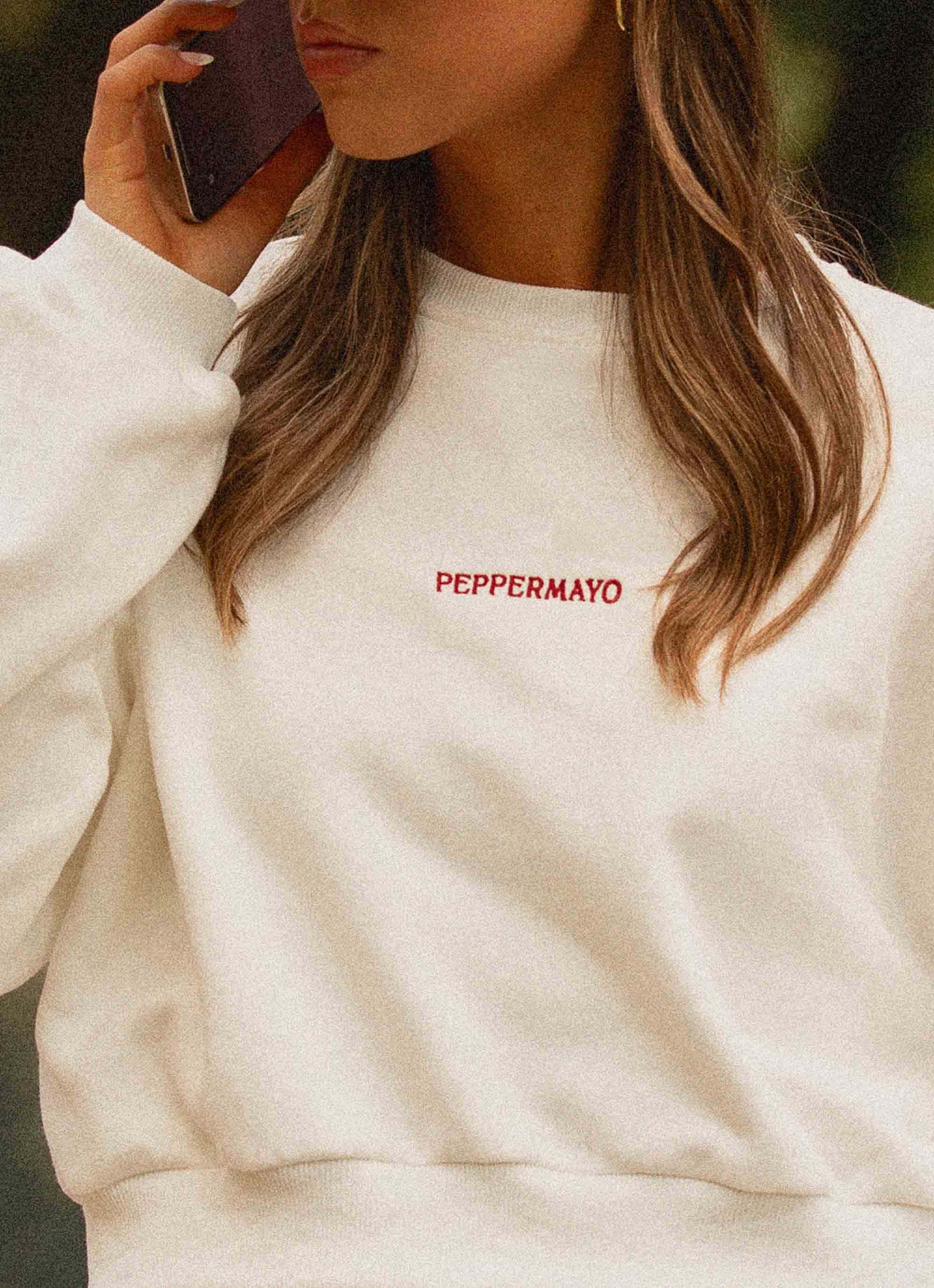 Signature Cropped Sweatshirt Ivory