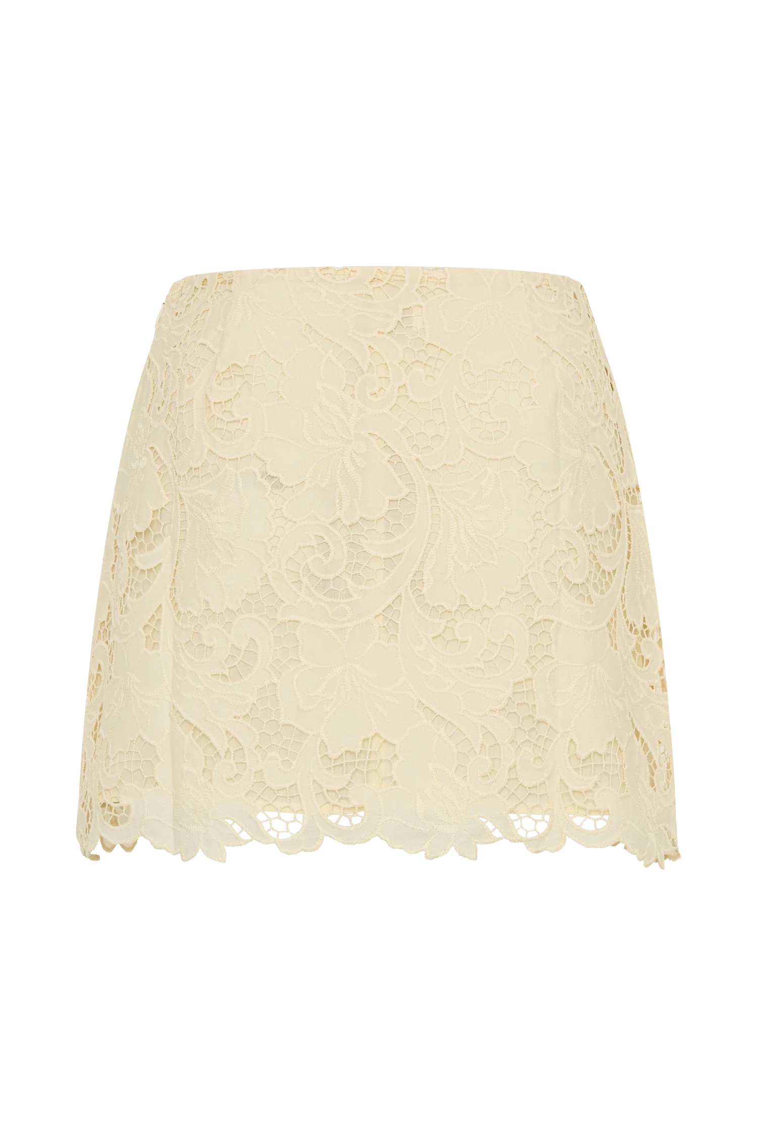 Tessa Broderie Mini Skirt Lemon