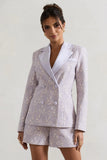 Kennedy Mauve Lace Tailored Blazer