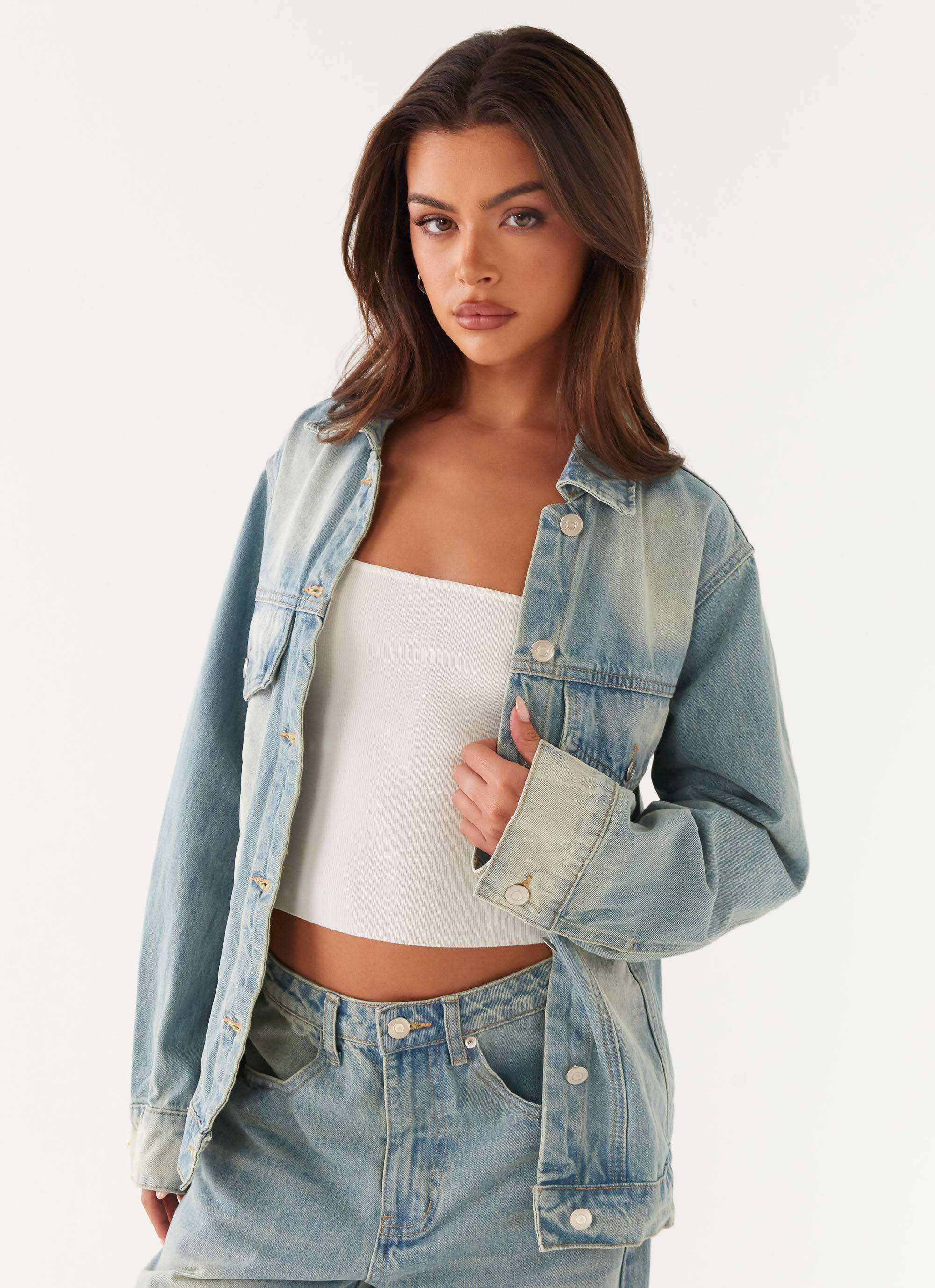 Maxwell Denim Jacket Washed Blue