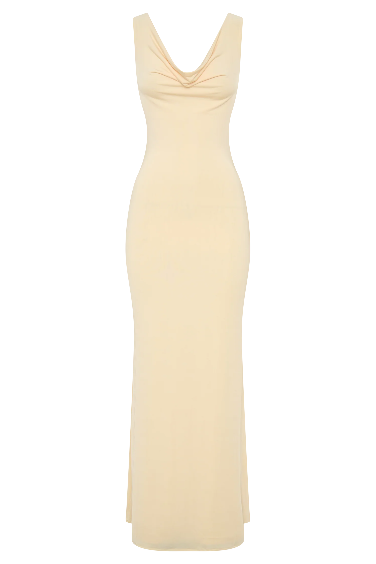 Marta Slinky Cowl Maxi Dress Lemon