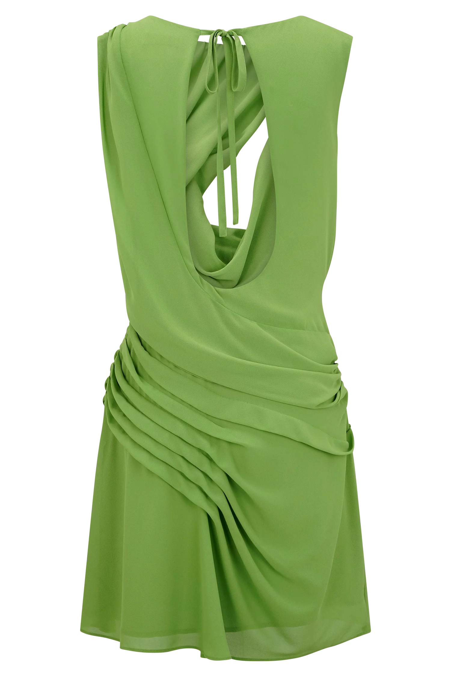Oria Chiffon Mini Dress Green