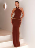 Opaline Knit Maxi Dress Chocolate
