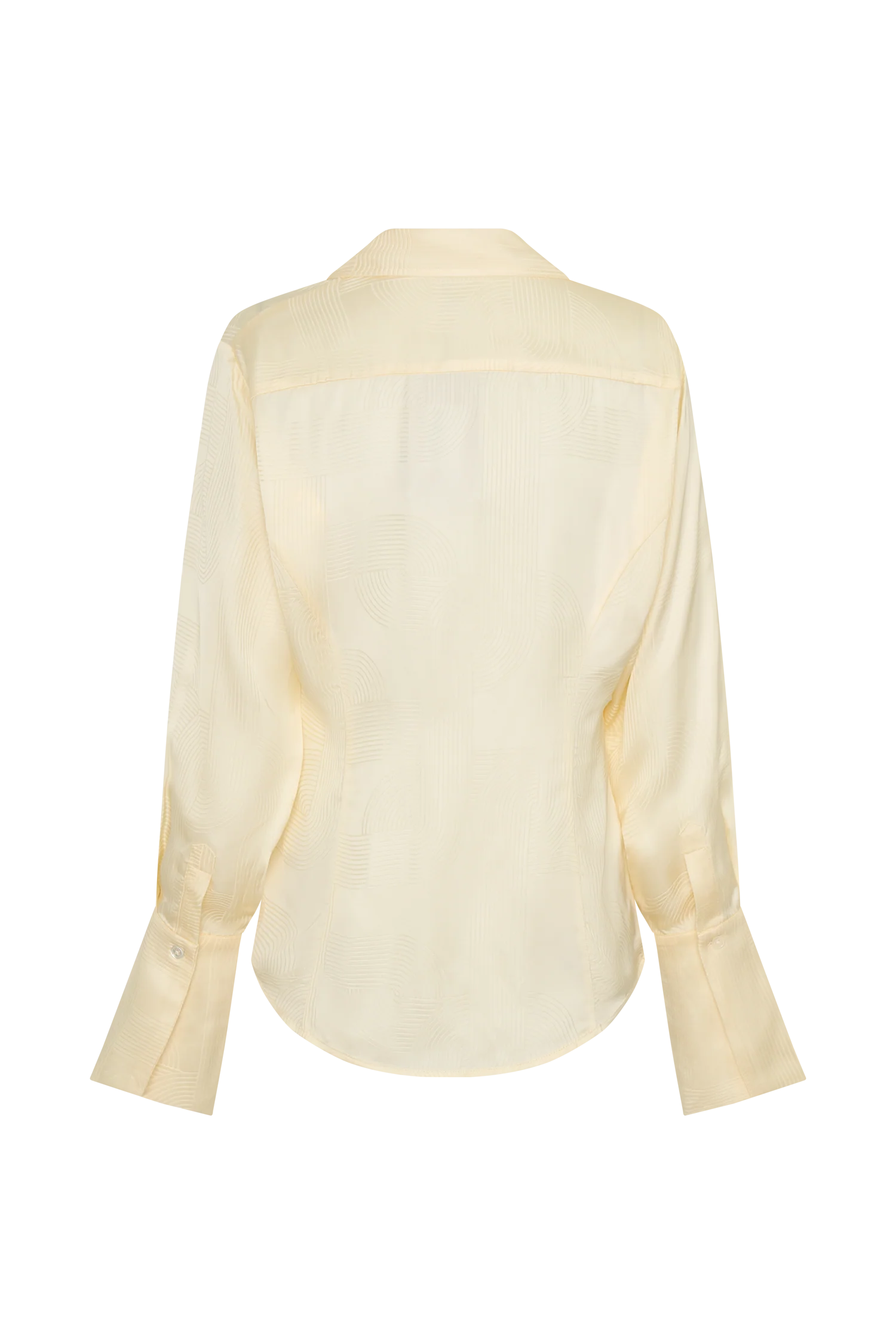 Gia Long Sleeve Satin Shirt Buttermilk