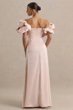 Allie Pale Pink Puff Bardot Maxi Dress
