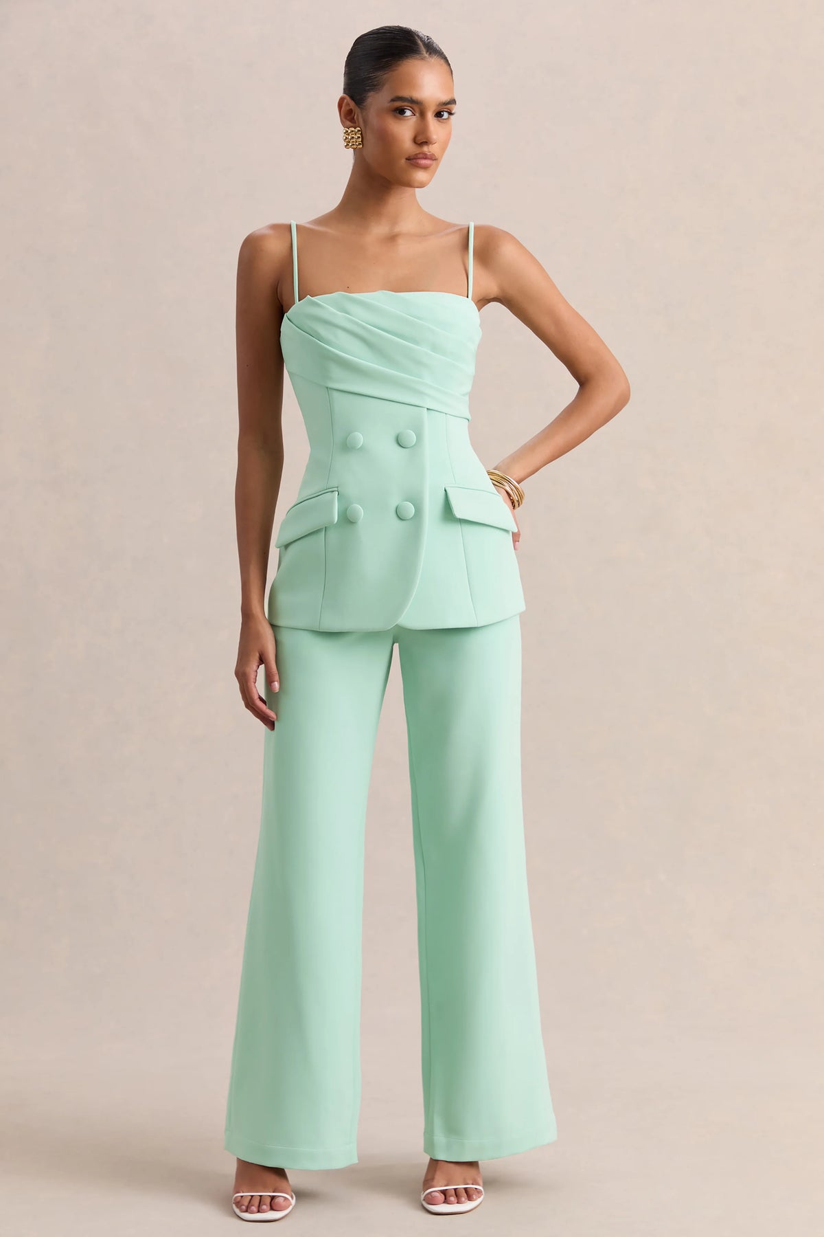Malou Sage Tailored Trousers