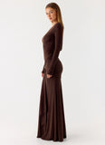 Dray Maxi Dress Chocolate