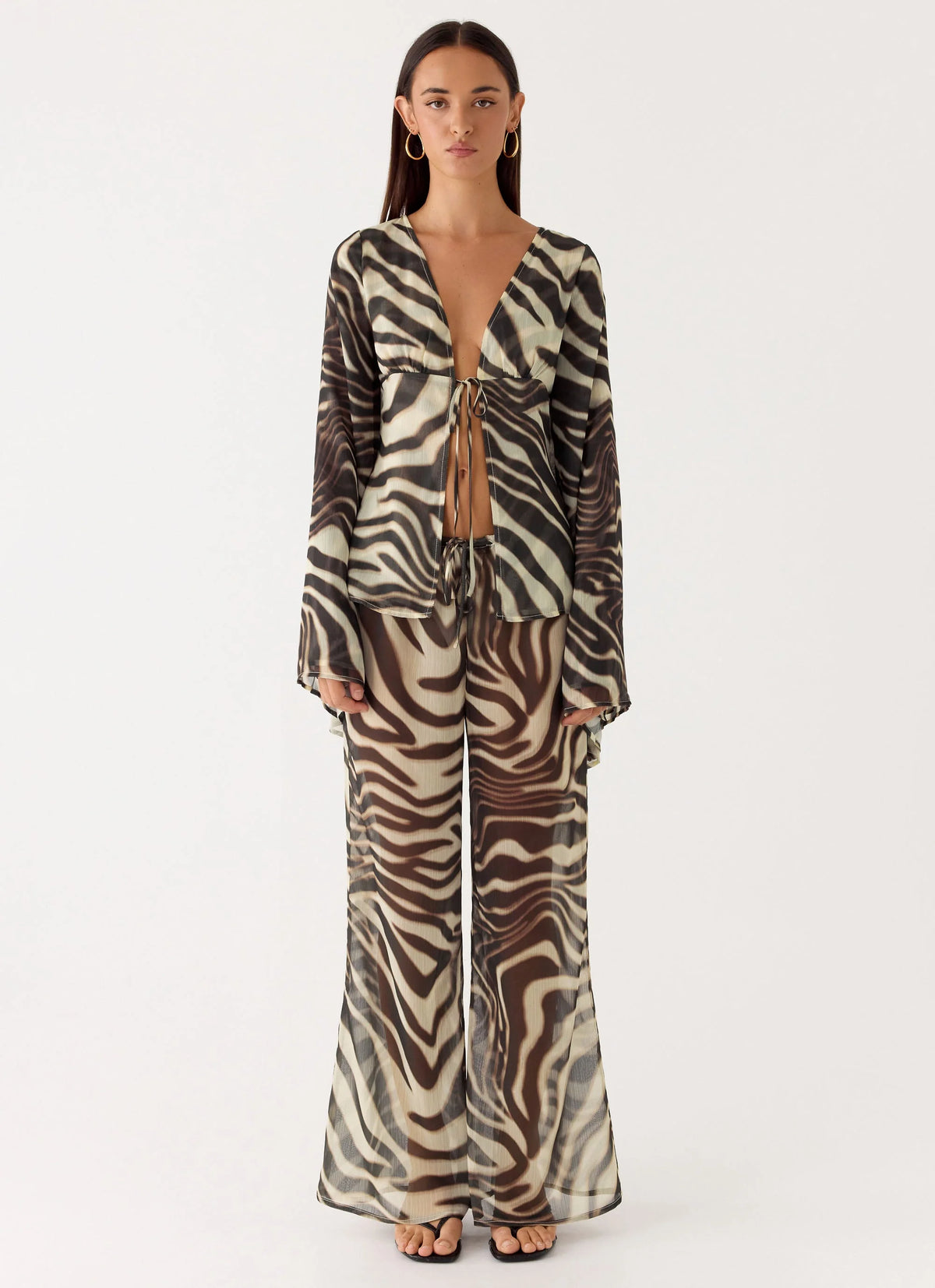 Jadia Flared Pants Zebra