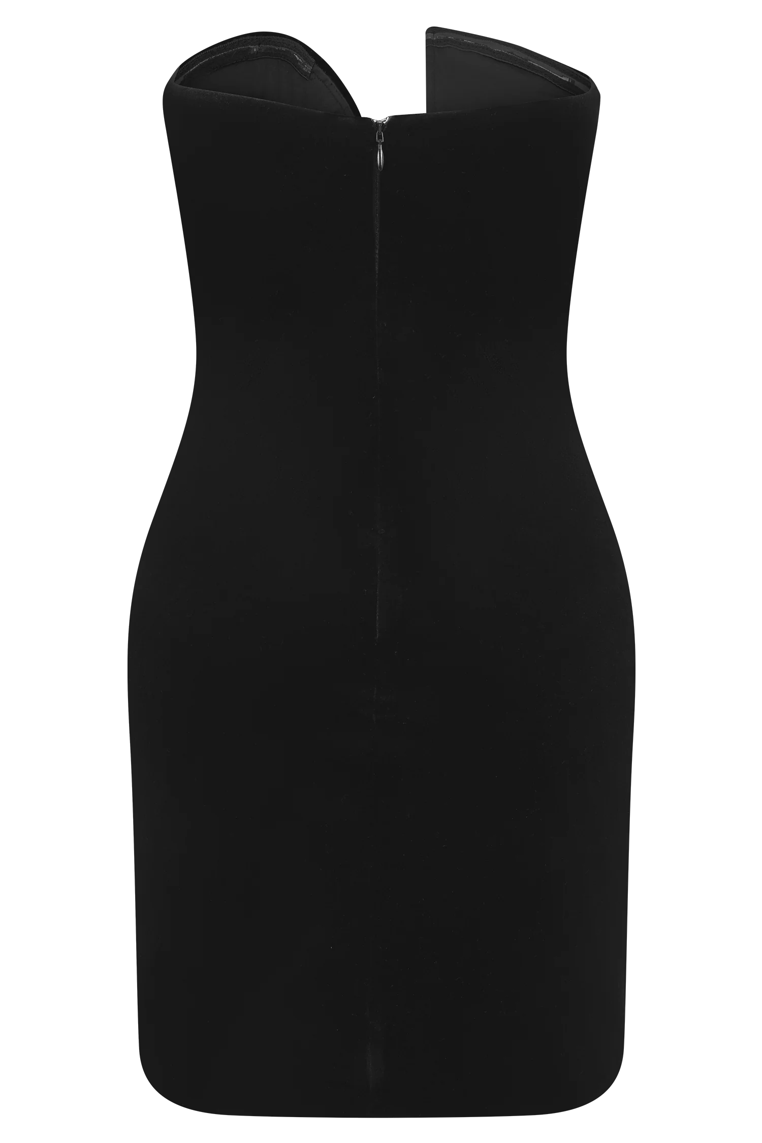 Paulina Velvet Strapless Mini Dress Black
