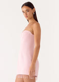 Arista Strapless Mini Dress - Pink