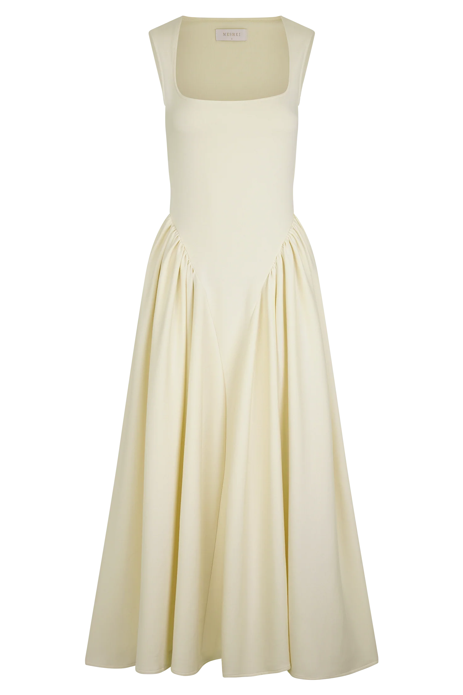 Sharon Scuba Jersey Midi Dress Ivory