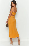 Luca Yellow Mesh Maxi Dress
