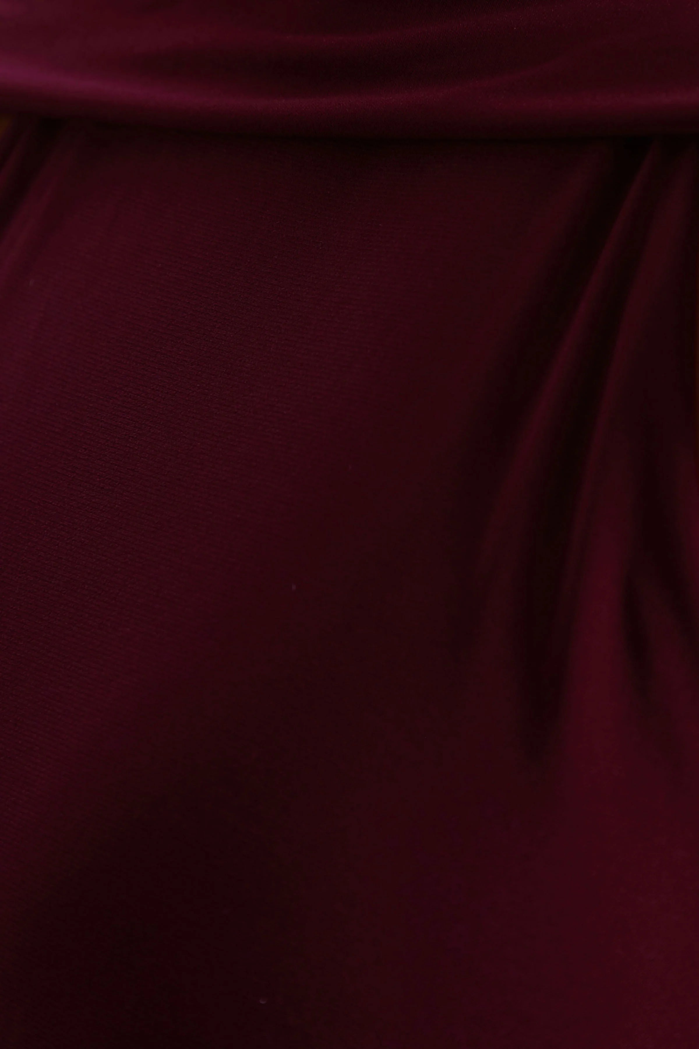 Cordy Burgundy High Neck Maxi Dress With Scarf Detail