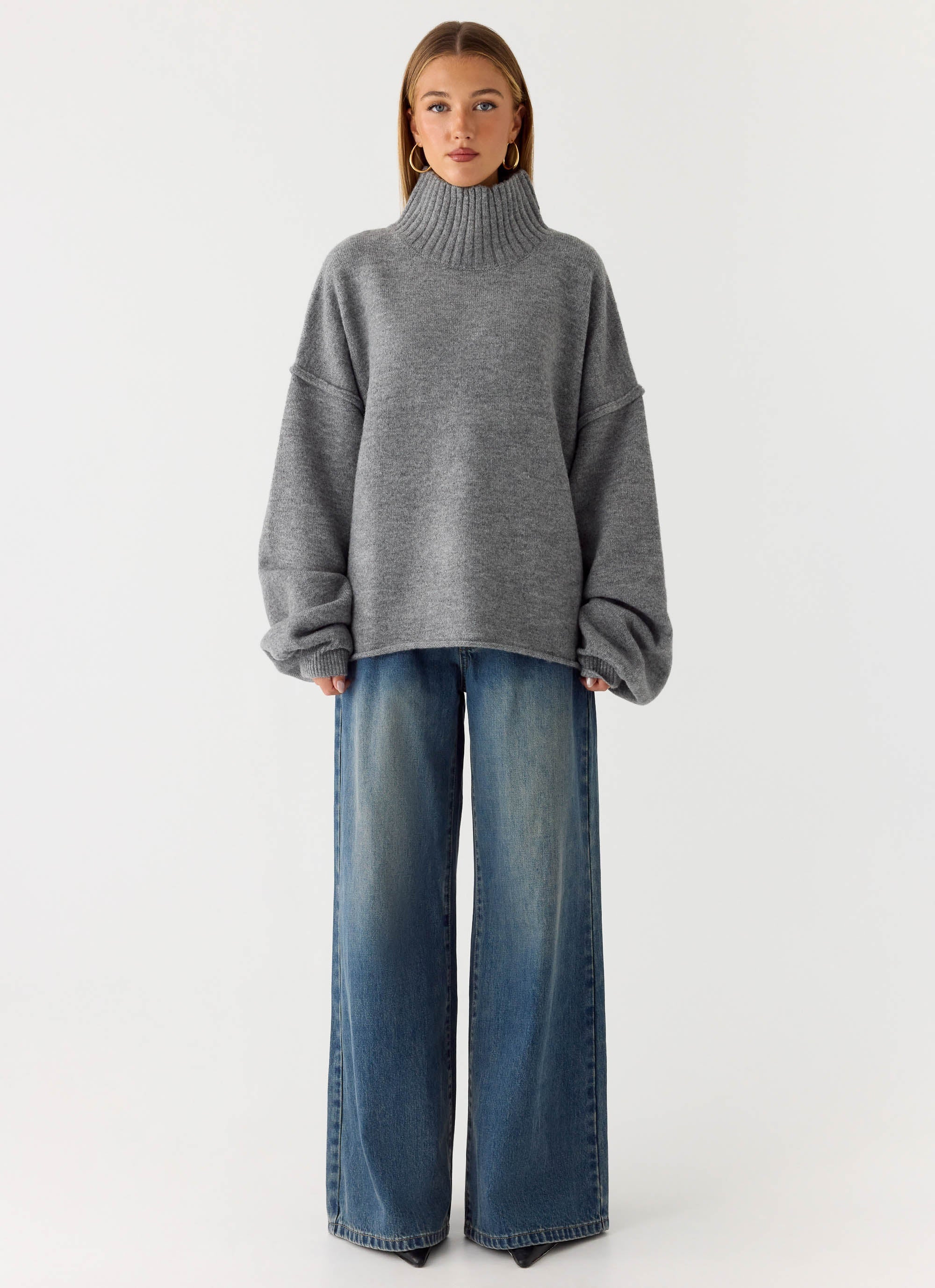 Roux Knit Sweater Grey