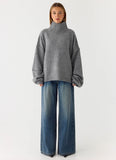 Roux Knit Sweater Grey