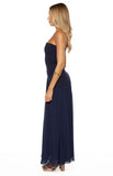 Zelia Strapless Navy Maxi Dress
