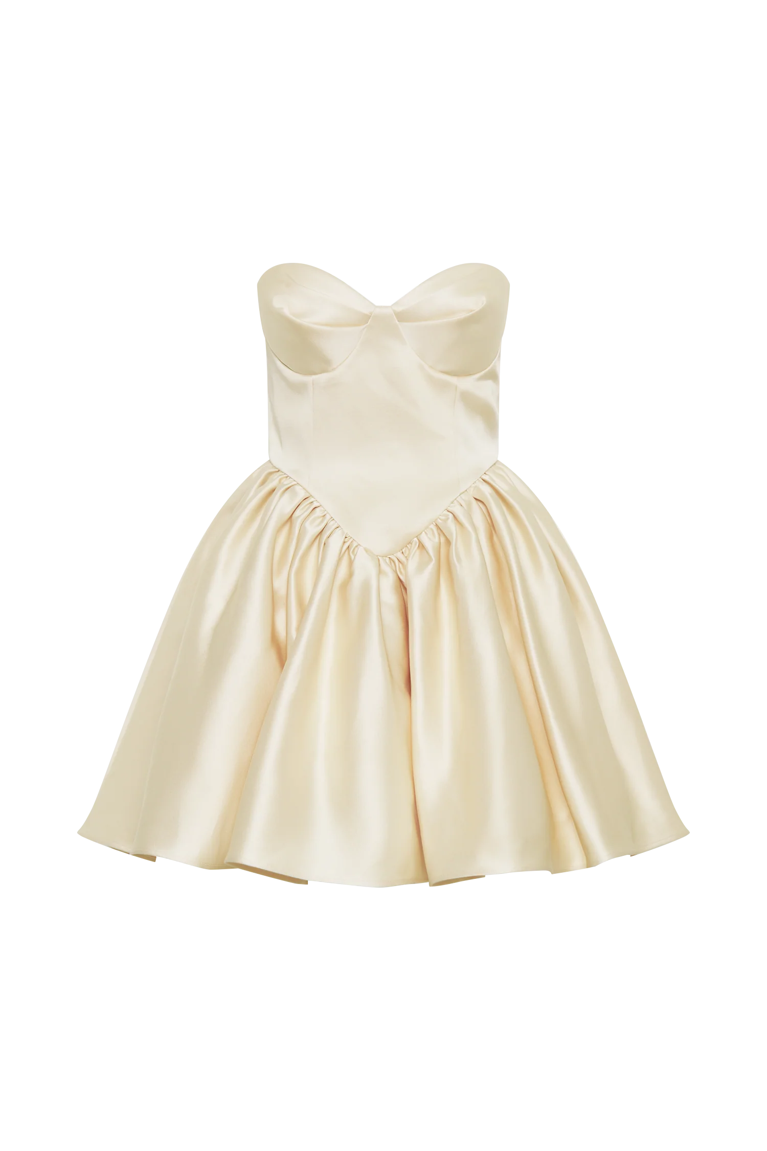 Hollie Structured Corset Mini Dress Gold