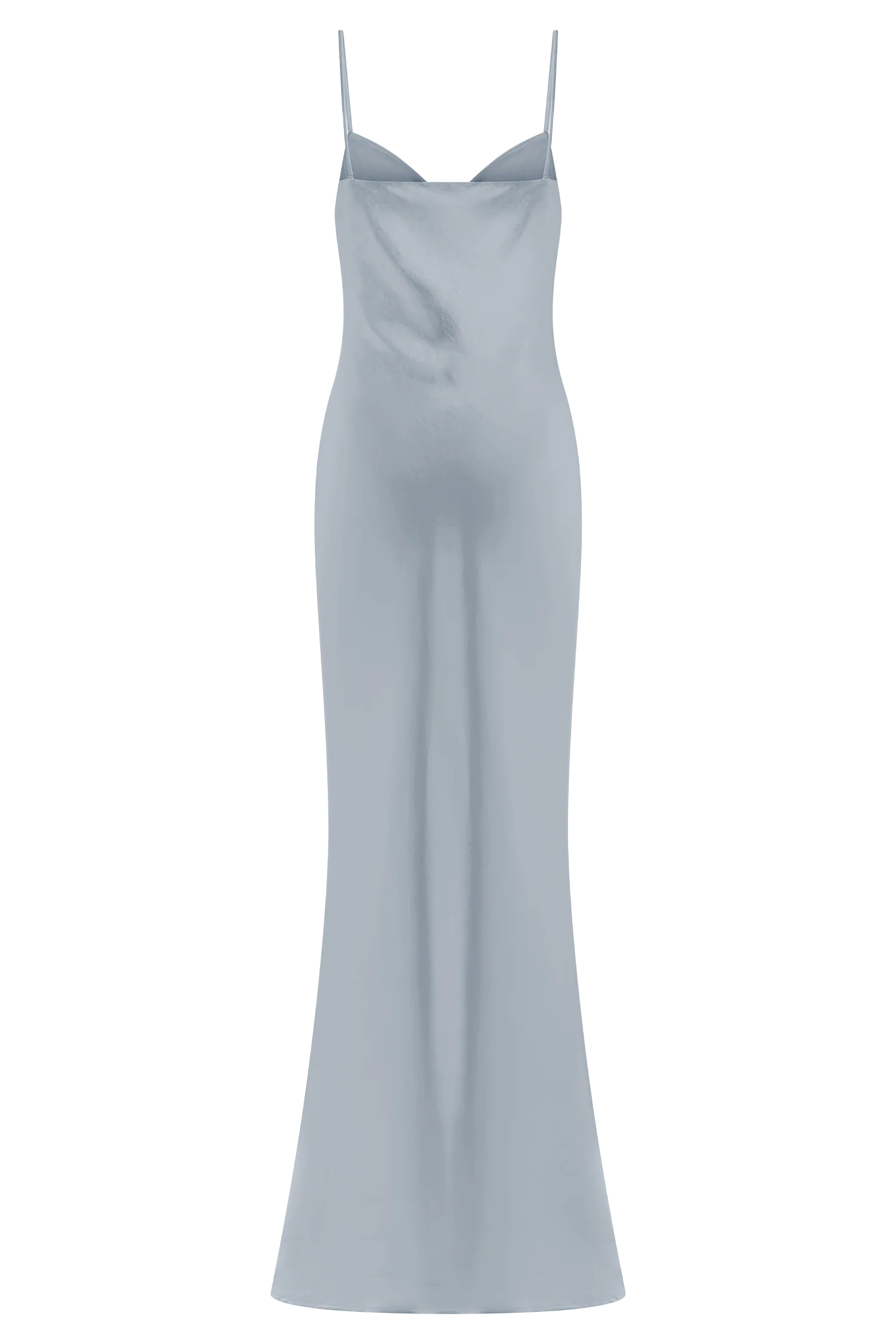 Lilly Sweetheart Satin Maxi Dress Frosted Blue