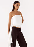 Livia Strapless Top White