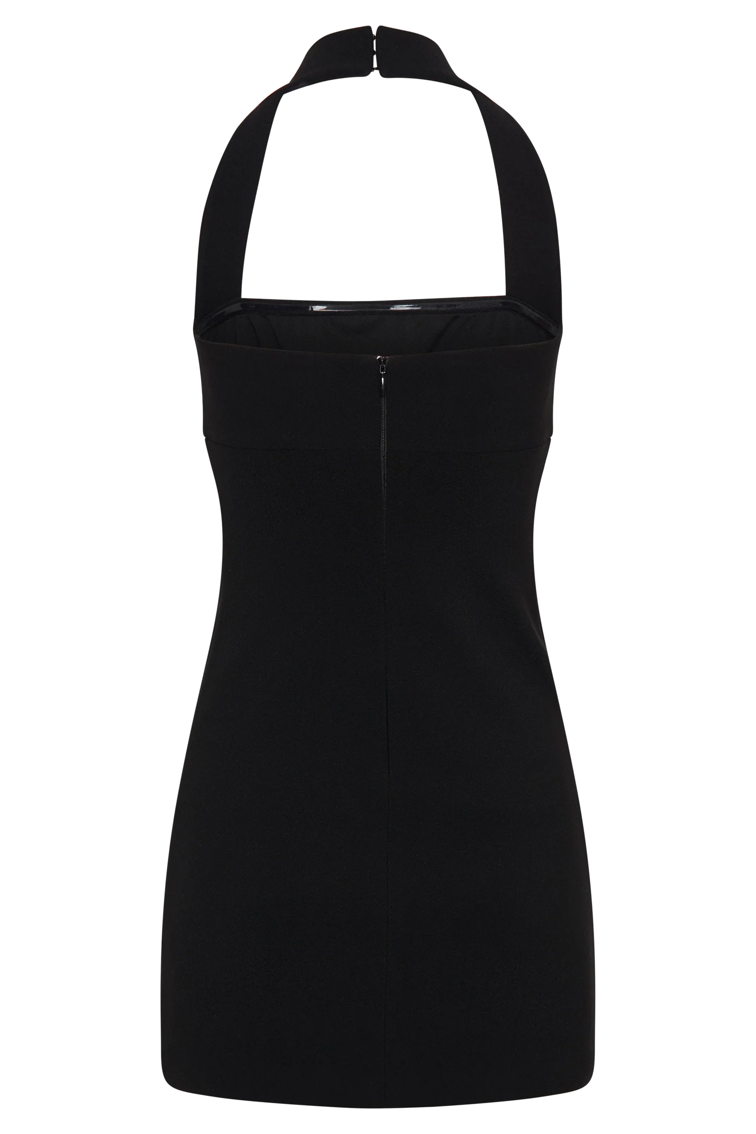 Amelita Suiting Halter Mini Dress Black